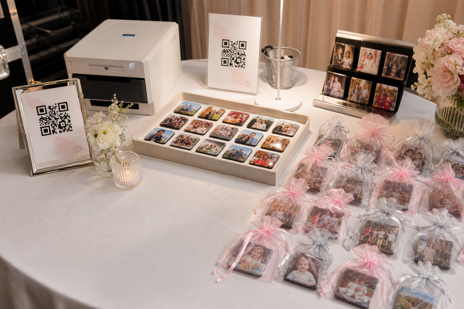 Wedding reception magnet station mockup